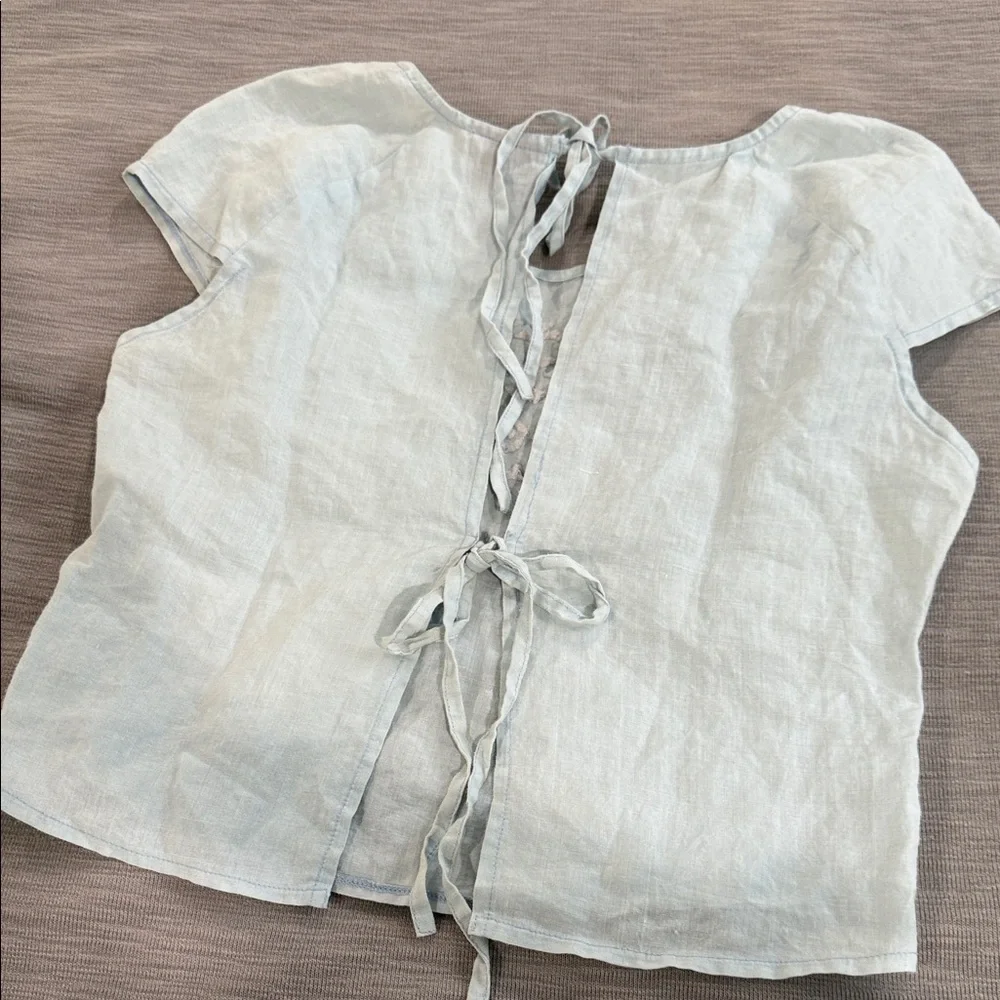 Replay 100% Linen crop top - Picture 5 of 7